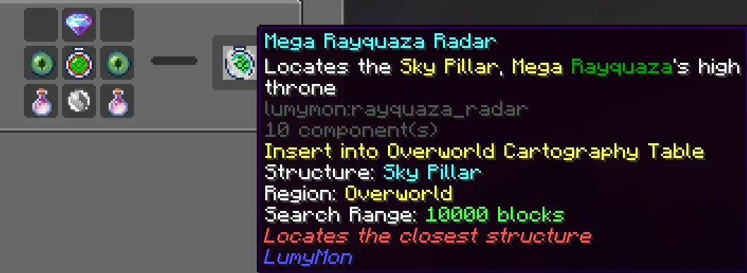 Craft the Mega Rayquaza Radar - Radar